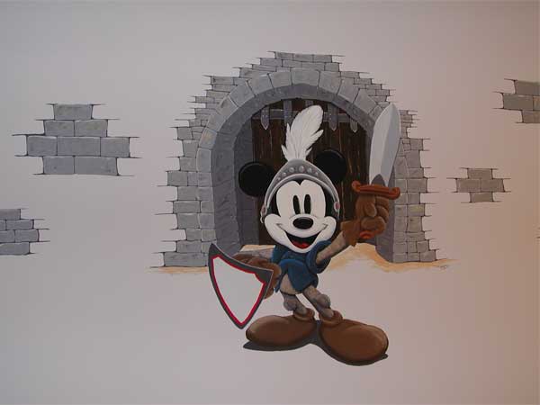 muurschildering mickey mouse