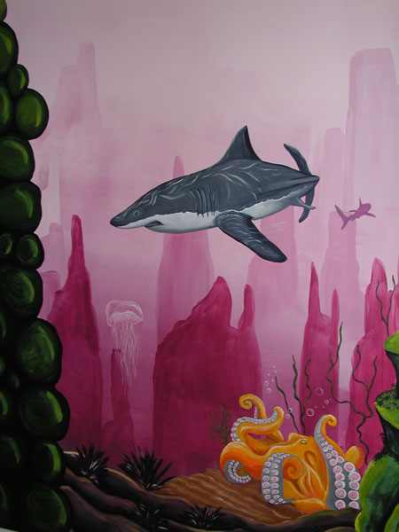 muurschildering onderwater